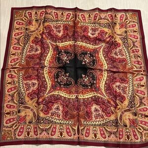Talbots Paisley Scarf in Red and Gold